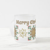 フロストクリスマスマグ❄️ホリデー応援マグ🎄 フロストグラスマグカップ (正面左)