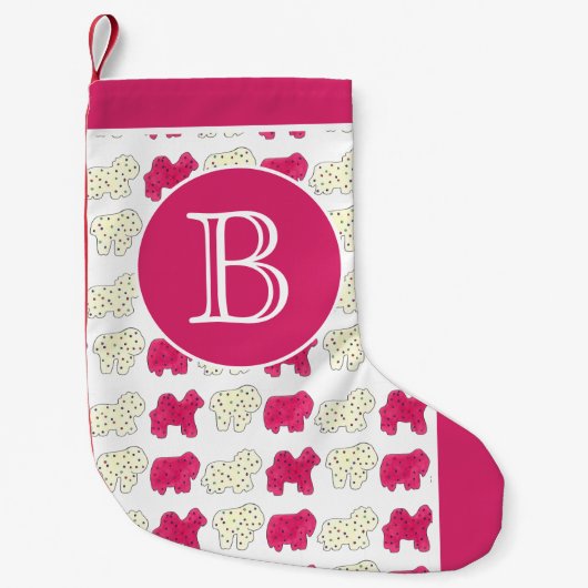 フロストサーカス動物のクッキーのクラッカーが振りかける スモールクリスマスストッキング (正面)