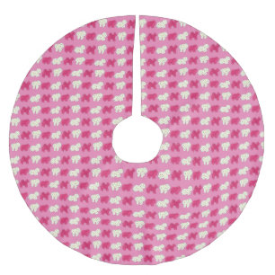 フロストサーカス動物のクッキーのクラッカーが振りかける ブラッシュドポリエステルツリースカート