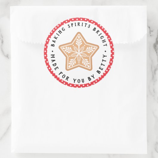 フロストスノーフレーククッキー |ベーキングスピリッツ ラウンドシール (バッグ)