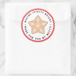 フロストスノーフレーククッキー  ベーキングスピリッツ ラウンドシール