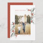 フロストドベリーズのクリスマス写真カード 招待状 (正面/裏面)