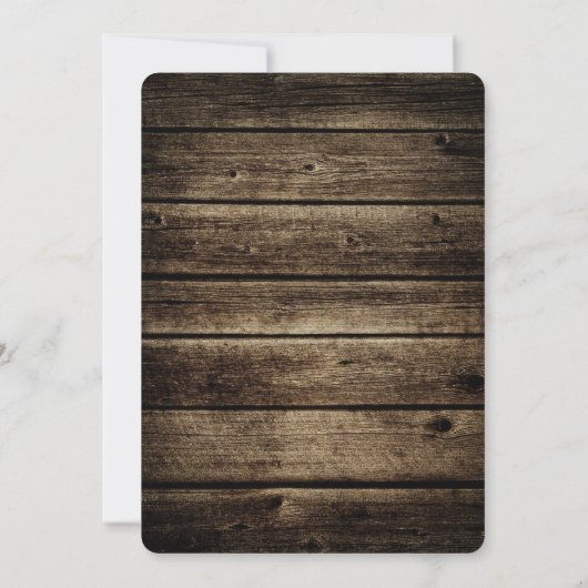 フロストバイトバーンウッドウィン素朴ターブライダルシャワー 招待状 (裏面)