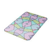 フロストパステルキュートピンクブルー抽象芸術幾何学模様 バスマット (アングル)