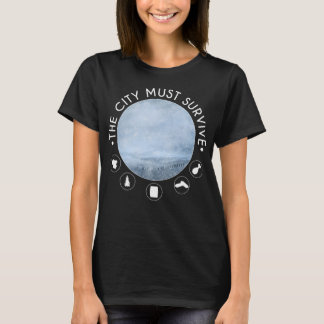 フロストパンクにインスパイアされたオリジナルデザイン「都市は生き残らなければならない」 Tシャツ