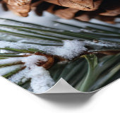 フロストピネコーンウィンターワンダーランド自然 ポスター (角)