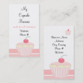 フロストピンクカップケーキ 名刺 (正面/裏面)