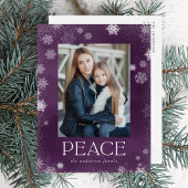 フロストピースパープルウォーターカラー写真 シーズンポストカード