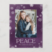 フロストピースパープルウォーターカラー写真 シーズンポストカード (正面)