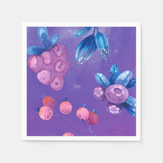 フロストベリーウィンターパーティー スタンダードカクテルナプキン (正面)