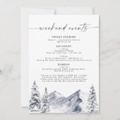 フロストマウンテンスキーキャビンバチェロレッテ旅程 招待状 (裏面)