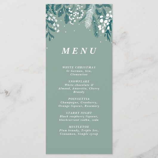 フロストユーカリのクリスマスカクテルメニュー メニュー (正面)
