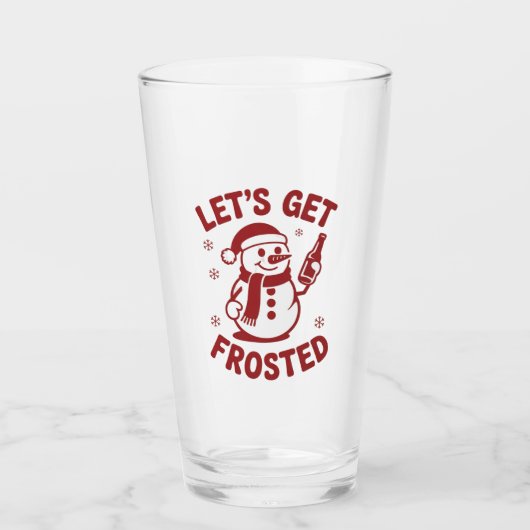 フロスト化しようゾウさんビール クリスマスの皮肉 タンブラーグラス (正面)