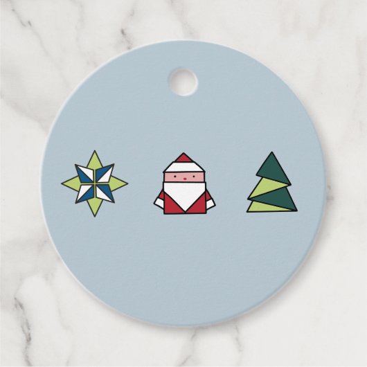 フロスト折り紙クリスマス フェイバータグ (正面)