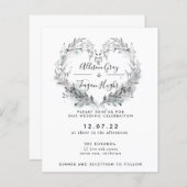 フロスト結婚式招待状 (正面/裏面)