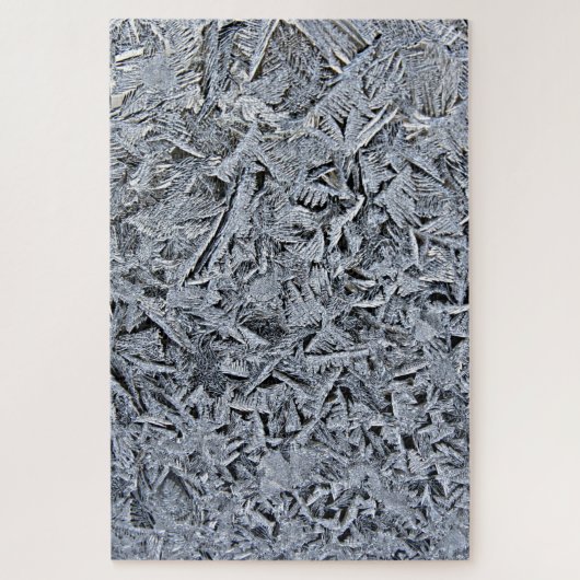 フロスト結晶クローズアップ写真 ジグソーパズル (縦)