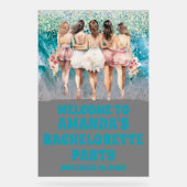 フロスト されたアクリルビーチバチェロレッテウェルカムサイン アクリルサイン (正面)