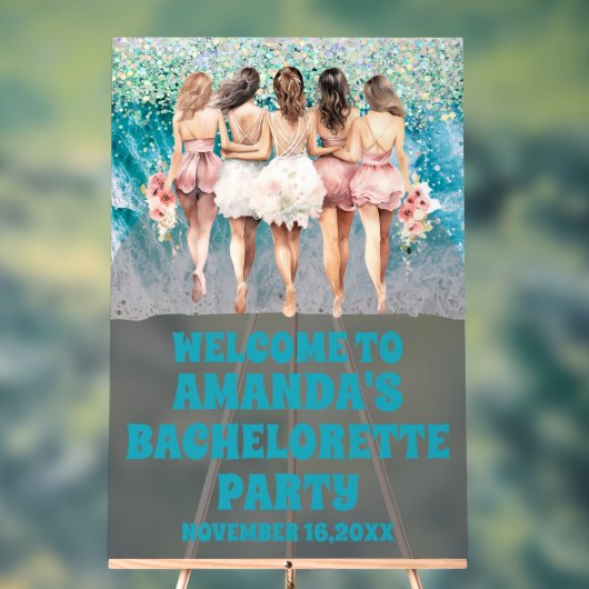 フロスト されたアクリルビーチバチェロレッテウェルカムサイン アクリルサイン (ニュートラル)