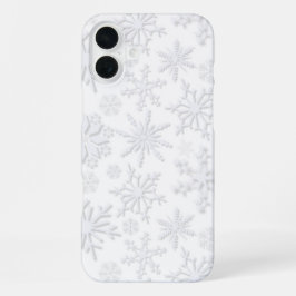 フロスト＆フラワリッシュ・スノーフレーク – アイス iPhone 16 PLUSケース