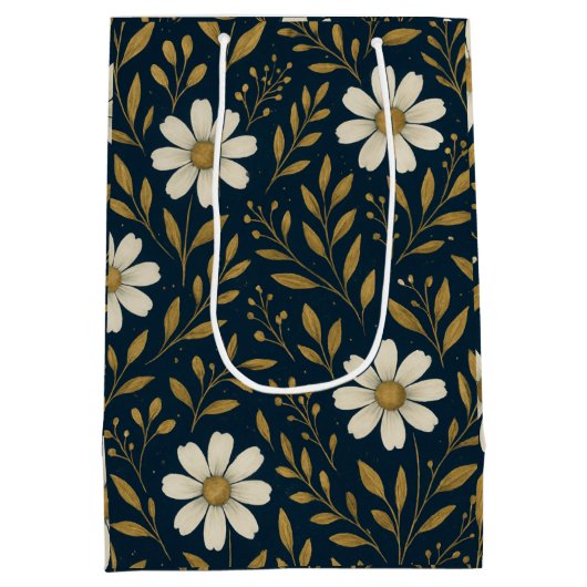 フロスト&金ゴールドデイジー抱き枕 ミディアムペーパーバッグ (裏面)