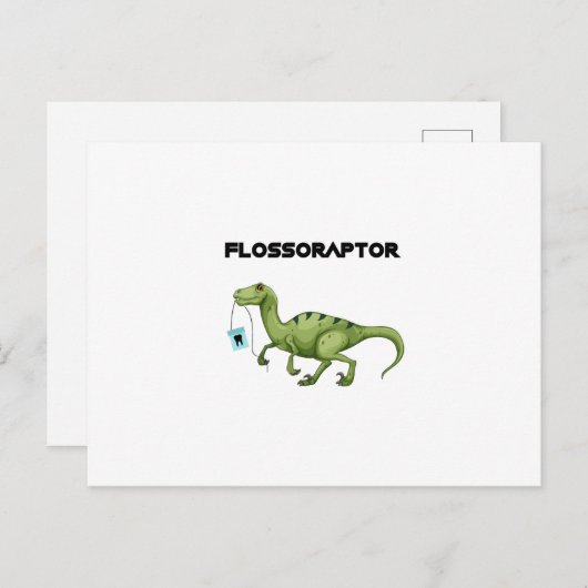 フロスフロスソラプター衛生歯科用おもしろい – 歯科医 ポストカード (正面/裏面)