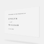 フロスモダントエレガント歓迎結婚の入口 アクリルサイン (傾斜)