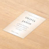 フロスモダント結婚ミニマルス アクリル招待状 (レイダウン)