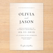 フロスモダント結婚ミニマルス アクリル招待状 (正面)