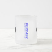 フロスユニークトガラス製マグカップ（ロゴと名前） フロストグラスマグカップ (中央)