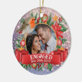 フロス写真ヴィンテージツリーパーソナライズされた飾り セラミックオーナメント (左)