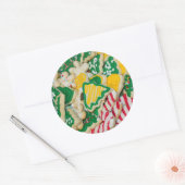 フロス飾ト自家製クリスマスシュガークッキー ラウンドシール (封筒)