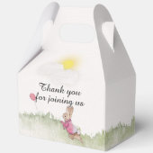 フロス魅力的プバニーをテーマにしたパーティー箱。 フェイバーボックス (裏面)