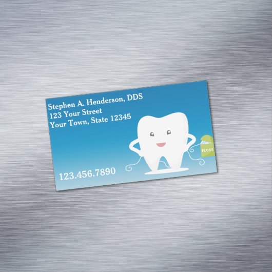 フロス、歯科医が付いている歯 マグネット名刺 (インサイチュ)