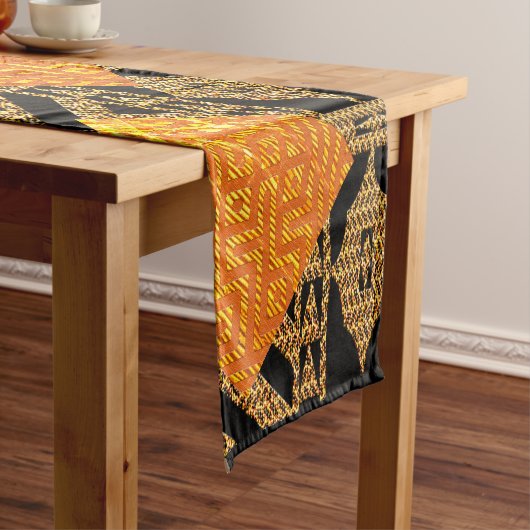 フロセントリック泥の布モチーフ ショートテーブルランナー (インサイチュ)