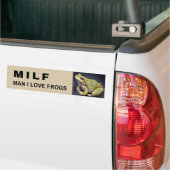 フロッおもしろいグステッカー – MILF Man I Love Frogs バンパーステッカー (トラック上)