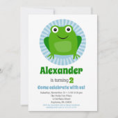 フロッおもしろいグボーイズ誕生日招待状 招待状 (正面)