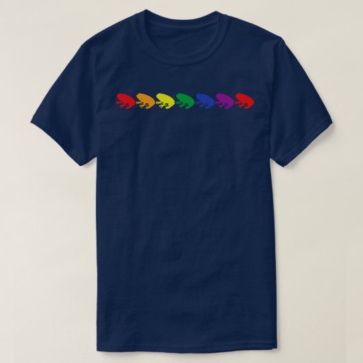 フロッカラフルグプライドレインボー Tシャツ (デザイン正面)