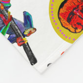 フロッカラフル飛んでいるグ フリースブランケット (角)