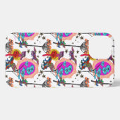 フロッカラフル飛んでいるグ iPhoneケース (裏面横)