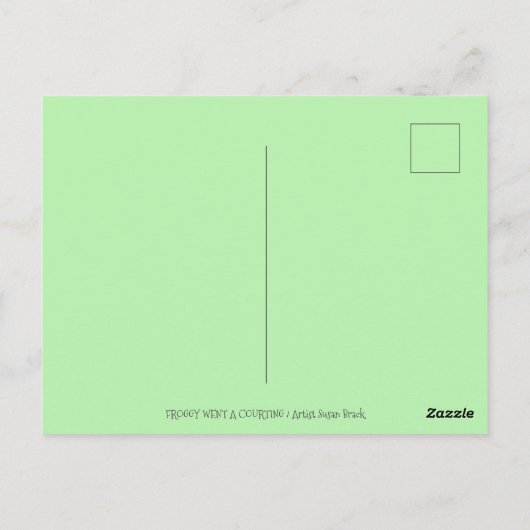 フロッキスをするグカラフル&かわいい池のロマンスおもしろい、 ポストカード (裏面)