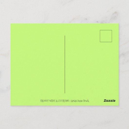 フロッキスをするグカラフル&かわいい池のロマンスおもしろい、 ポストカード (裏面)