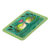 フロッキスをするグカラフル&かわいい池のロマンスおもしろい、 マグネット (左側)