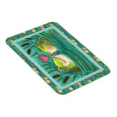 フロッキスをするグカラフル&かわいい池のロマンスおもしろい、 マグネット (右側)