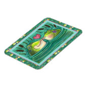 フロッキスをするグカラフル&かわいい池のロマンスおもしろい、 マグネット (左側)