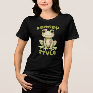フロッギー スタイル - スイート スタイリッシュ フロッグ トライブレンドTシャツ
