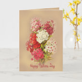 フロックスの花 ヴィンテージ ハッピー マザーズデイ カード (黄色い花)