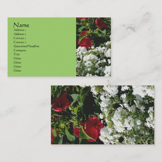 フロックスハイビスカスフラワーガーデン自然 名刺 (正面/裏面)