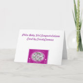 フロックス ニューベイビーガール おめでとう カード (裏面)