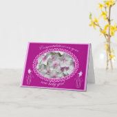 フロックス ニューベイビーガール おめでとう カード (黄色い花)