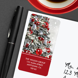 フロックドクリスマスツリー差出人住所 ラベル